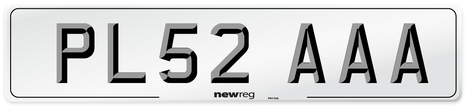 PL52 AAA Number Plate from New Reg